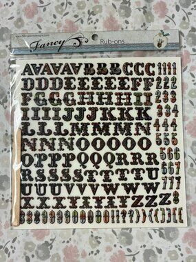 Fancy Rub-On Letters - Scrapbooking - Dance Hall Alphas - NWT